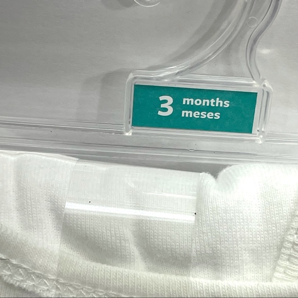 Carter’s Just One You 3 Pack Long Sleeve Cotton White Bodysuits Set 3-Months New - Picture 3 of 10